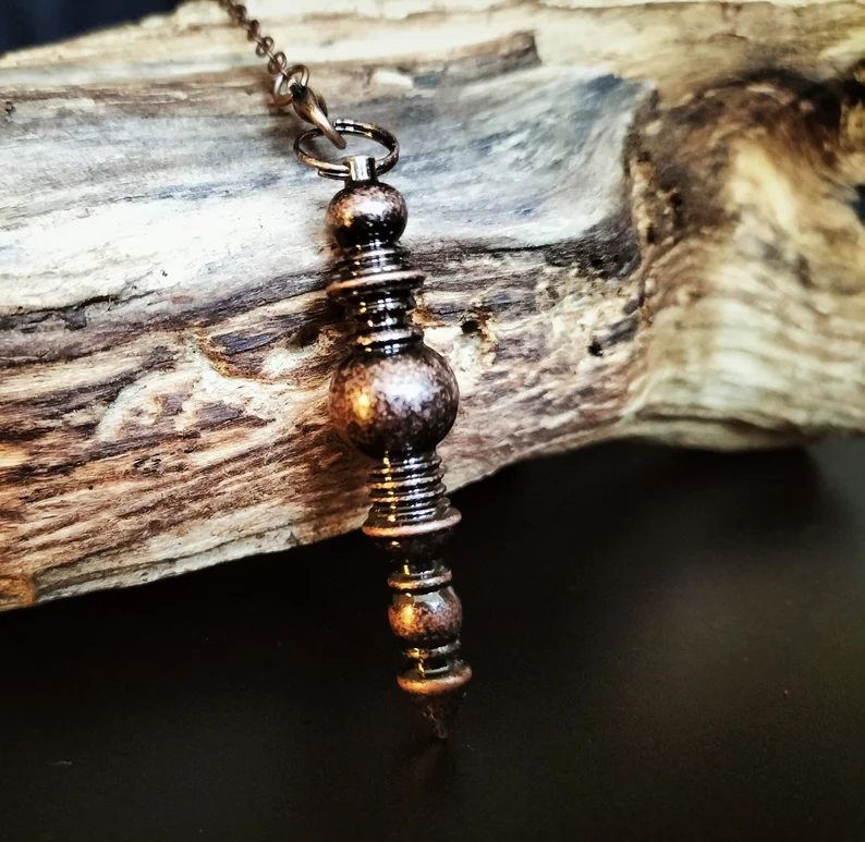 Antique pendulum, divination pendulum, witchcraft pendulum, metal pendulum, occult tools, witchcraft supplies, brass pendulum, spirit work pendulum, necromancy, goetia spirits , divination